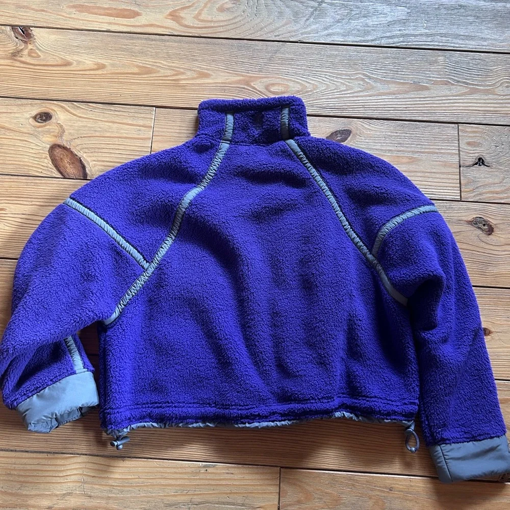 NWT FP Movement Mountain High Half-Zip Fleece Size XS Purple and Gray - Picture 10 of 10